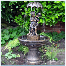 Life Size Lovely Bronze Children Fountain